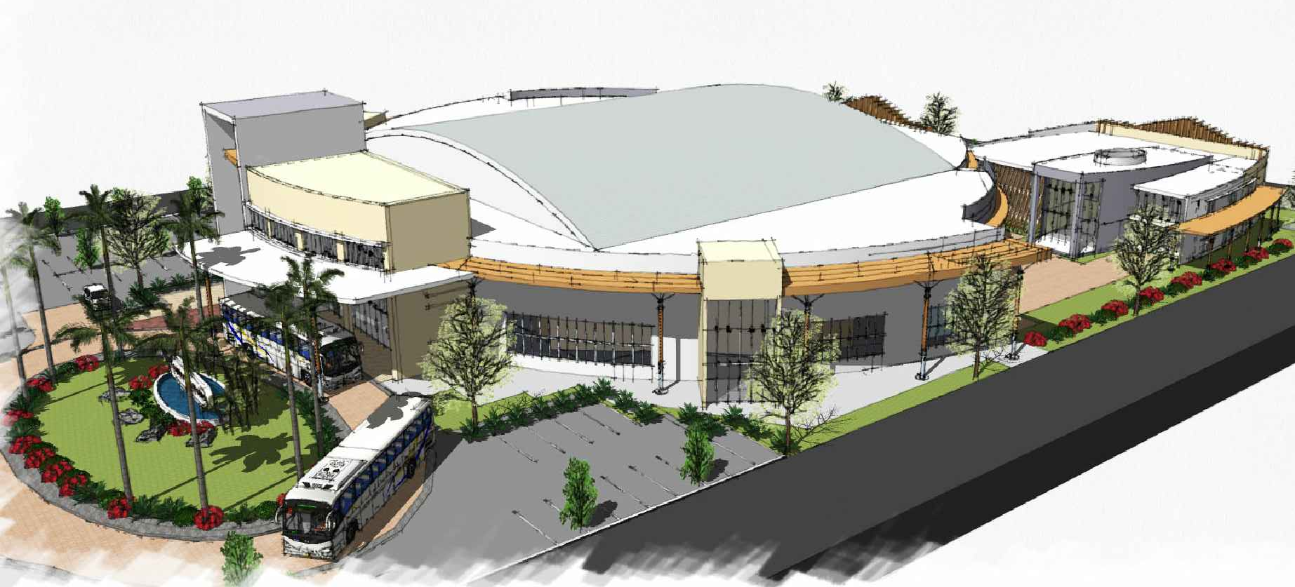 PTH steel church buildings overlook view PTH steel church buildings overlook view