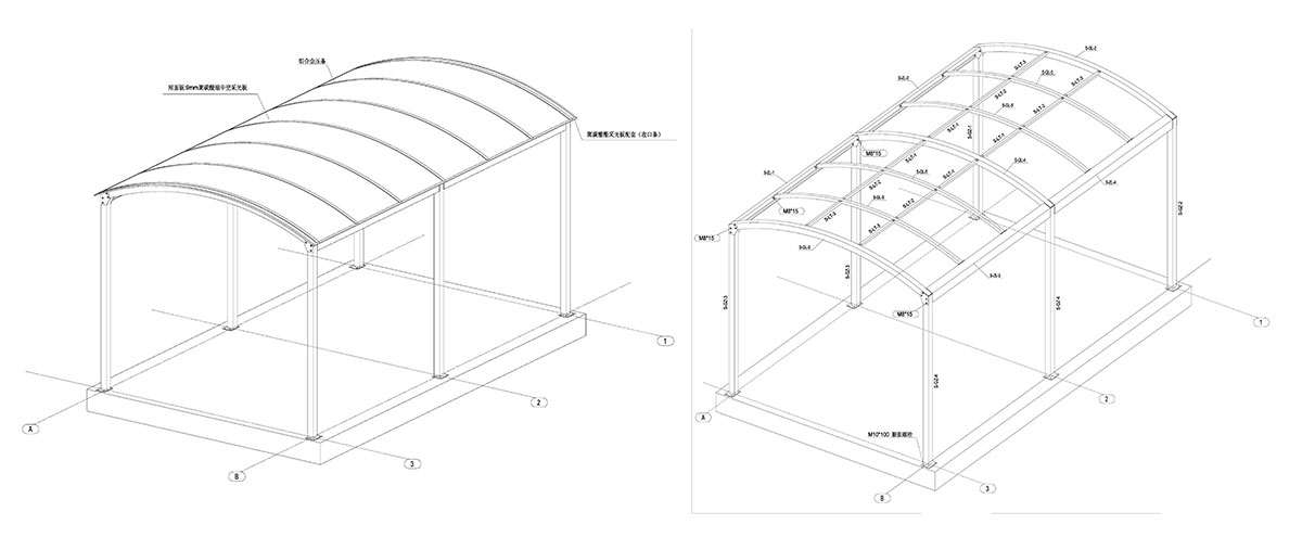 German-steel-garage structure design -1