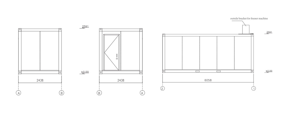 Laos-Container-Freezer structure design -2
