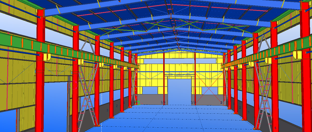 Iraqi Steel Structure Logistics Warehouse Design Drawing-4