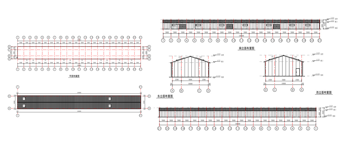 Design Drawing of Portugal Double- C Structure Chicken Coop - 1