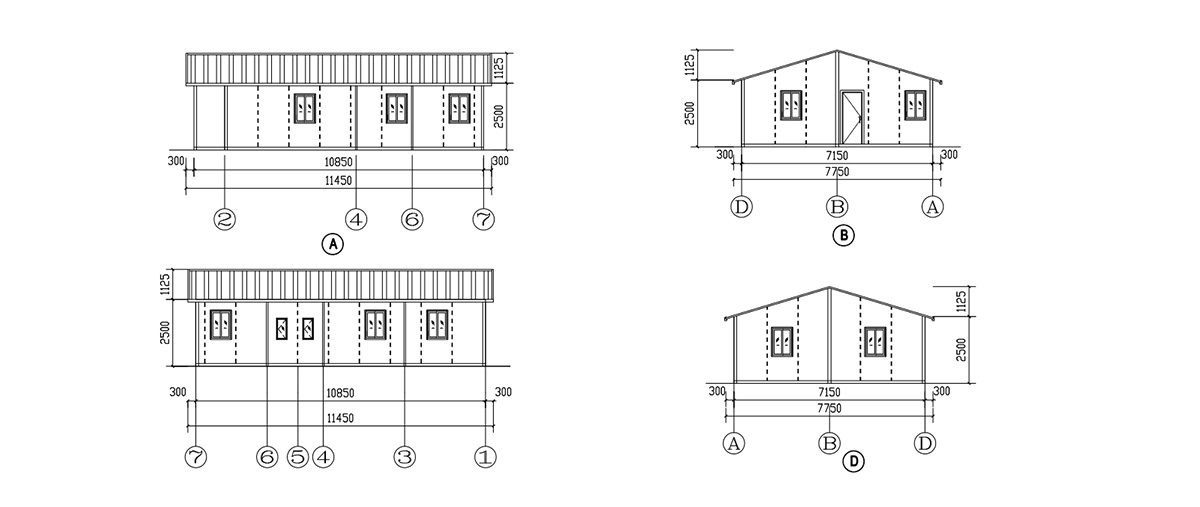 Economic Activity House Factory Office Design Drawing-1