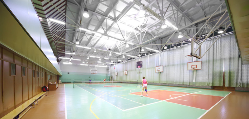 Steel structure three-story fitness hall-2