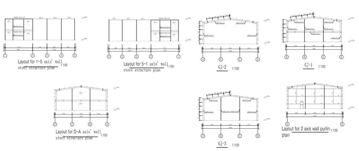 Netherlands Antilles Steel Structure Logistics Center Design Drawing-2