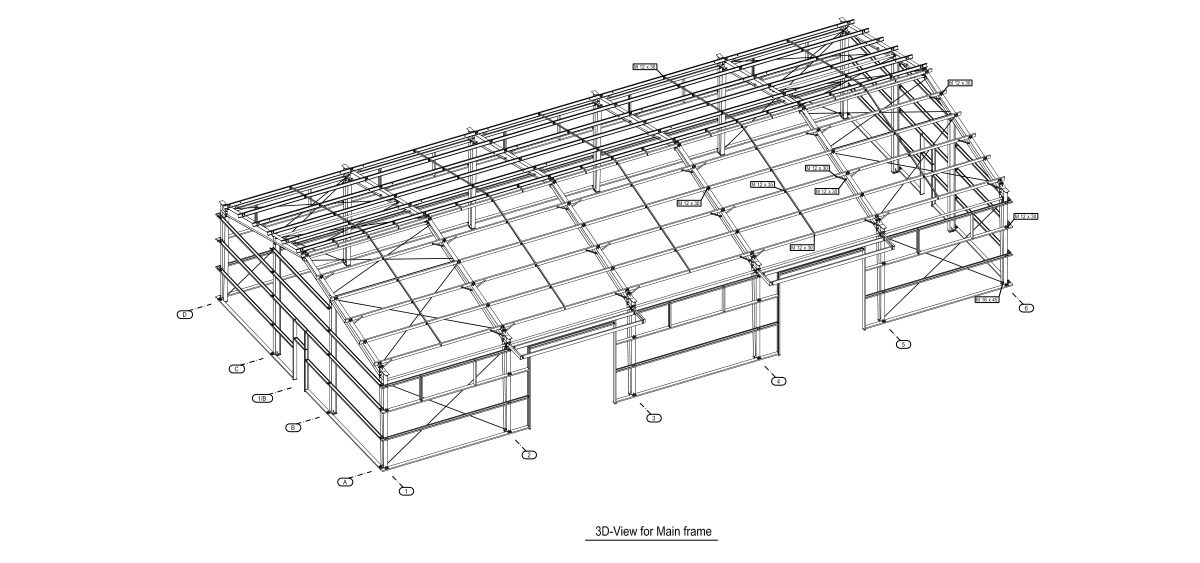 Design Drawing of Sweden Double-C Structural Steel Warehouse-4