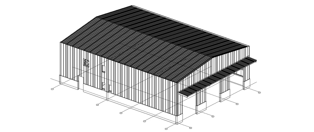 Netherlands Antilles Steel Structure Logistics Center Design Drawing-1