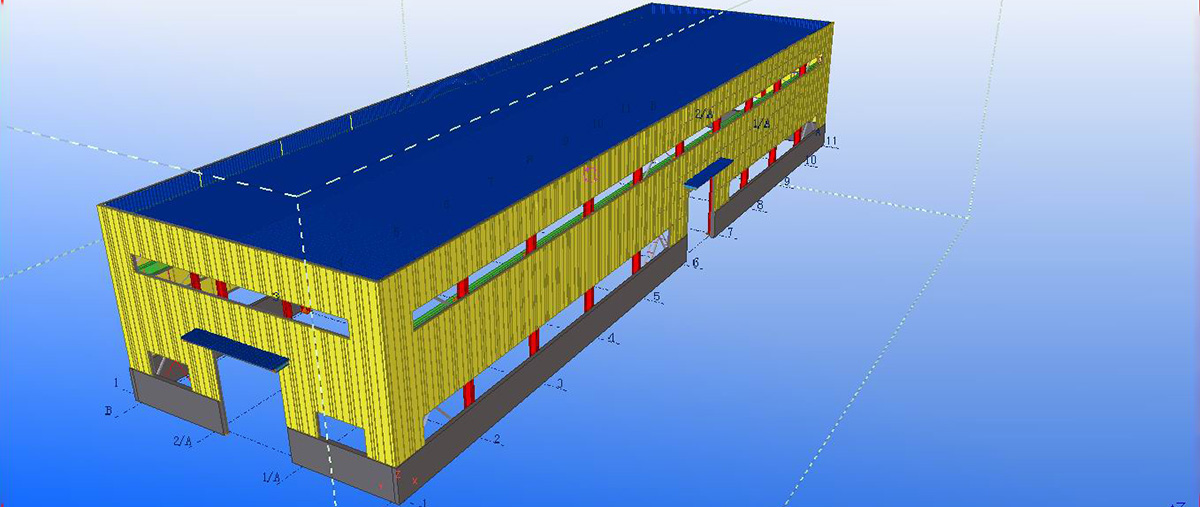 Iraqi Steel Structure Logistics Warehouse Design Drawing-1