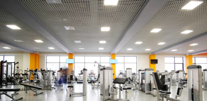 Steel structure three-story fitness hall